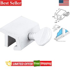 Secure Your Home with 4 Pack White Aluminum Sliding Window Locks   Easy Setup