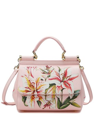 Tiffany & Fred Paris Saffiano Painted Leather Top Handle Bag Women's Pink