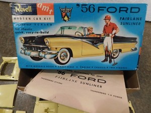 ORIGINAL 1955 Revell / AMT 1:32 Kit  H-1202-6:98 '56 FORD SUNLINER NEW in BOX