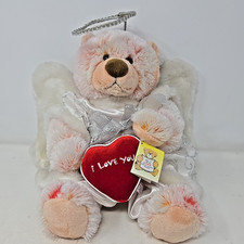 Build-A-Bear Workshop Plush Bear - Pink Angel Heart Valentine