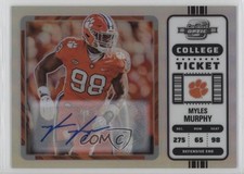 2023 Panini Chronicles Draft Picks Silver Prizm /99 Myles Murphy #17 Auto 2s2