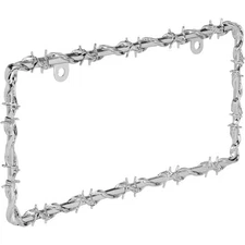 Bell Automotive 22-1-46144-8 Universal Barbed Wire Design License Plate Frame