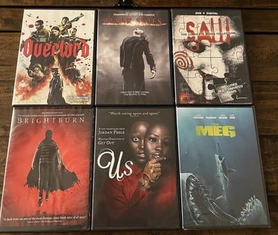 Horror DVD Lot (6 Films) Overlord Dark Skies Saw Collection Meg Us Brightburn