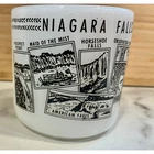 Vintage 1970s Niagara Falls Fire King Milk Glass Mug 8 oz Coffee Mug Cup
