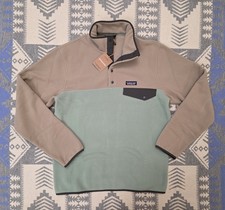Patagonia Pullover Uomo Leggero Synchilla Snap-T Pile M Ellwood Verde Nuovo con etichette