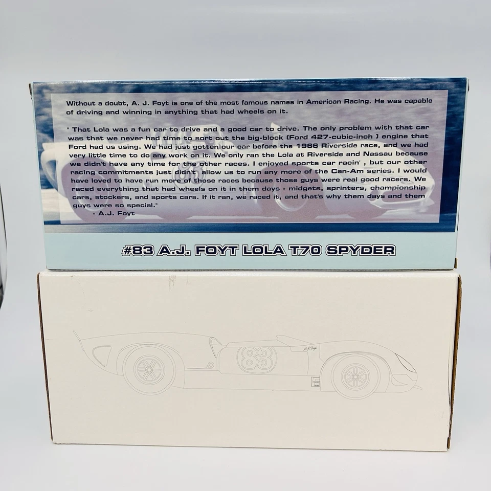 1:18 GMP Lola T 70-Spyder No. 83 A.J. Foyt. Coche modelo 12009 nuevo en caja bonito Foto 3 de 4