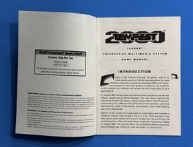 TEMPEST 2000   --  ATARI Jaguar Instruction Manual Booklet Only, NO GAME