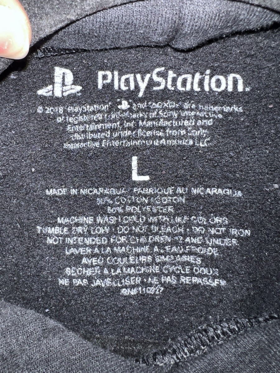 PlayStation Hoodie PS1 Japan 1994 Mens Large Black Graphic