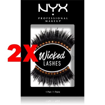 2 X Nyx Professional Makeup Wicked Lashes Dorothy Dose Ciglia Finte