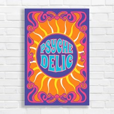 Psyche Delic Retro Boho Original Canvas Print Large Picture Wall Art