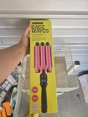 Trademark Beauty Babe Waves 1in Hair Waver Pink/Black Digital 450°F Dual Volt