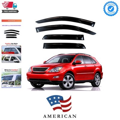 Rain Guards Fit for 2004-2009 Lexus RX330 RX350 RX400h, Out-Channel Window Vi...