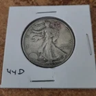 1944 d circulated Walking Liberty half dollar
