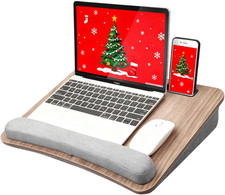 HUANUO Portable Lap Laptop Desk with Pillow Cushion, Fits up to 15.6 Inch Laptop