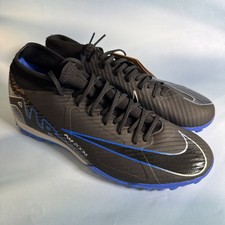Size 9.5 NIKE ZOOM SUPERFLY 9 ACADEMY TF TURF SOCCER SHOES BLACK/CHROME