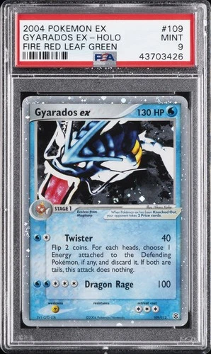 2004 POKEMON EX FIRE RED & LEAF GREEN #109 GYARADOS EX-HOLO PSA 9