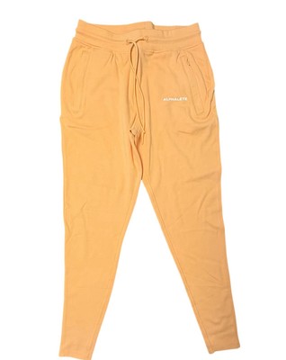 Alphalete Essential Core Joggers size L women Light Orange Pocket Zip Drawstring