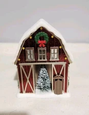 Bath & Body Works RED WINTER BARN Projector Nightlight Wallflowers Plug In NEW