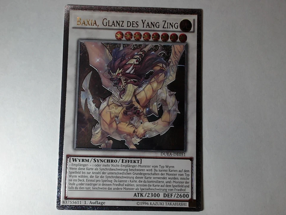 Yugioh BAXIA, GLANZ DES YANG ZING , duea-de051 Ultimate Rare deutsch NM 1st - Bild 2 von 3