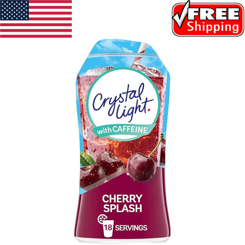Crystal Light Liquid Cherry Splash Energy Drink Mix with Caffeine