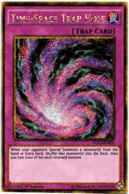 Time-Space Trap Hole PGL3-EN039 1st Gold Secret Rare LP Yu-Gi-Oh! DNA GAMES