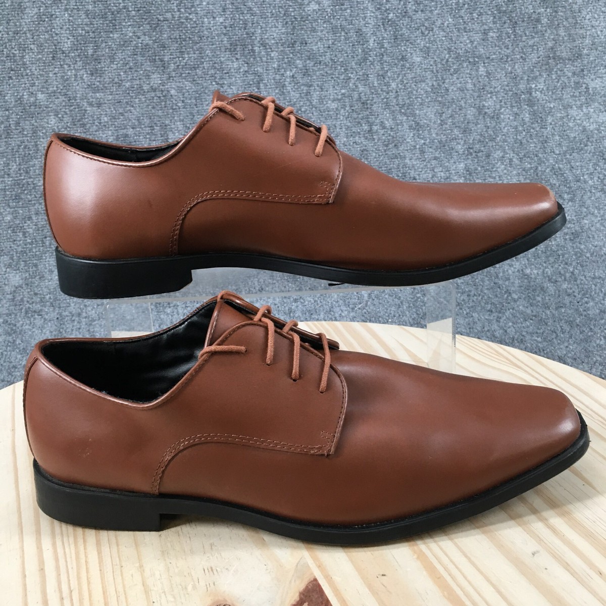 Joseph Abboud Shoes Mens 13 W Wide Dress Oxford Brown Faux Leather