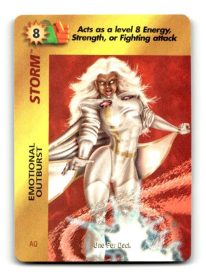 1995 Marvel Over Power Mutants Unite Fantasy Card STORM Emotional Outburst