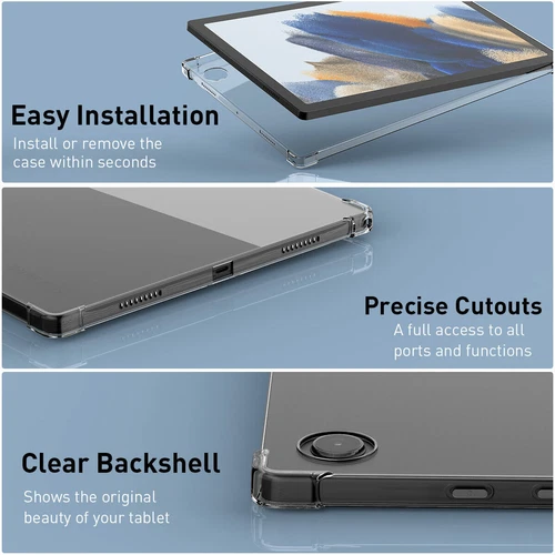 For Samsung Galaxy Tab A 8.0"/A7 Lite 8.7" Shockproof Transparent Shell Case New - Picture 13 of 18