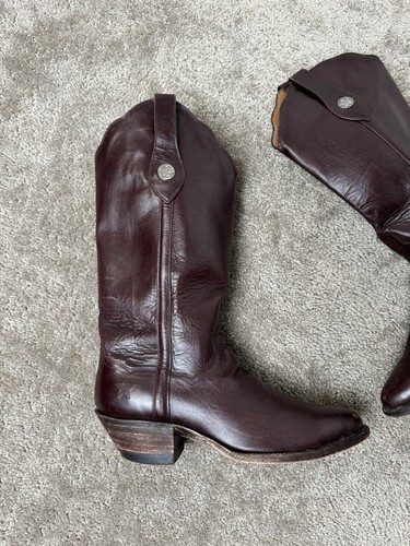 RARE Mens Boots JB Hill 2K5 Shell Cordovan Cowboy Western Pull Boots Size US 8.5 - Picture 4 of 12