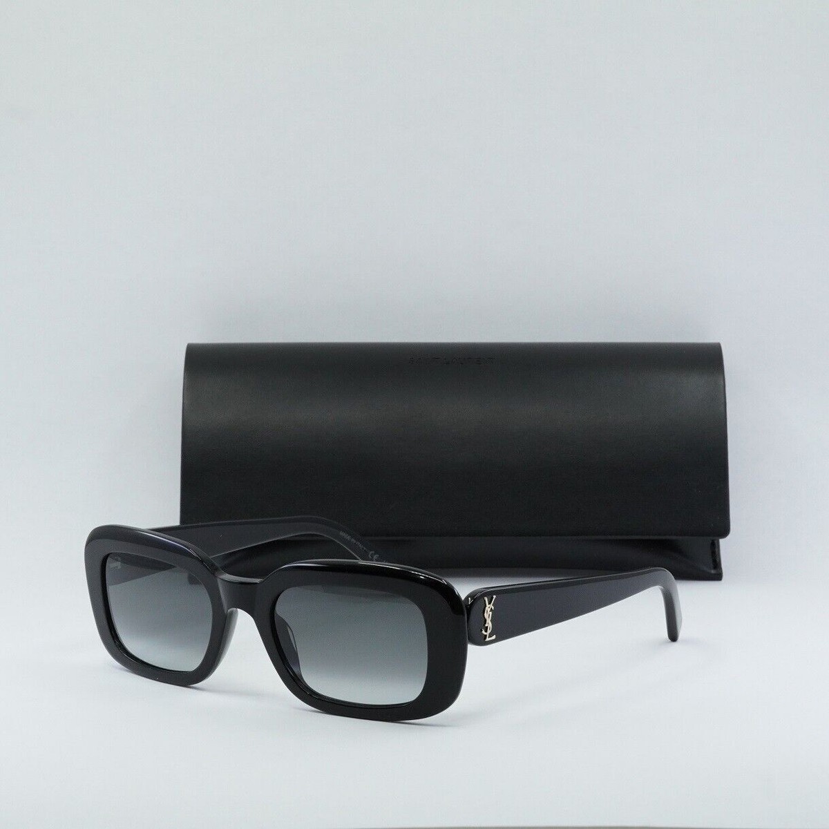 SAINT LAURENT SLM130 002 Shiny Black/Gray Gradient 53-21-140