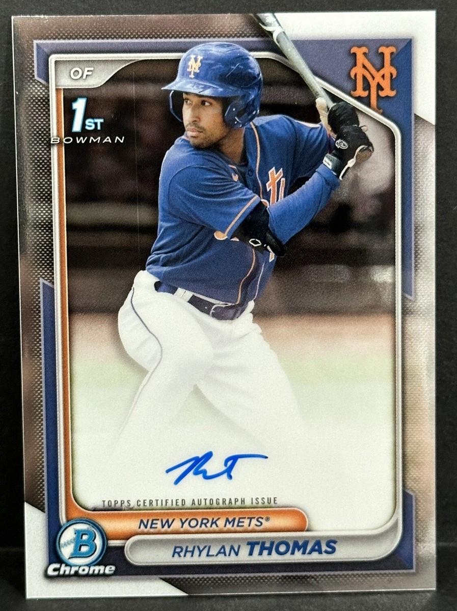 2024 Bowman Chrome Baseball Mets 1st Bowman Rhylan Thomas On Card