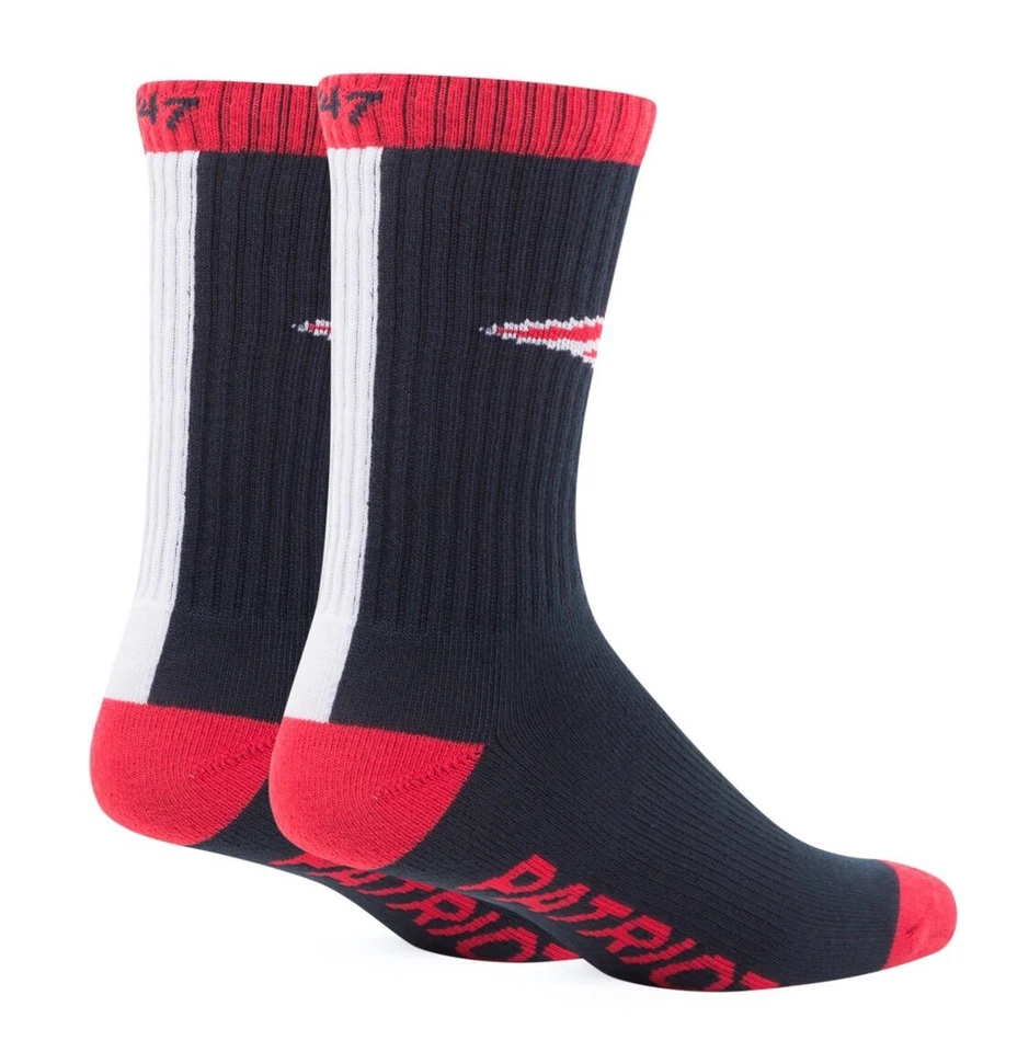 Calcetines New England Patriots '47 Marca Grande Azul Marino Hombre’s 9-13 Mujer’s 10-12 Foto 2 de 2