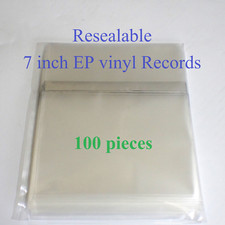 Resealable Outer Plastic Sleeves for 7 inch vinyl EP 17cm Single etc 100 pieces