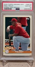 2020 Topps Opening Day Spring Has Sprung MIKE TROUT PSA 10