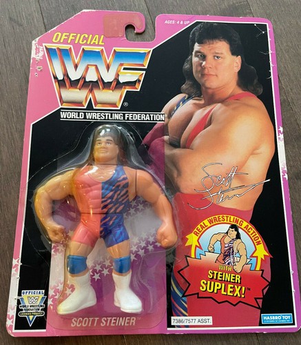 WWF 1993 Hasbro Scott Steiner Mint On Card - UK Di...