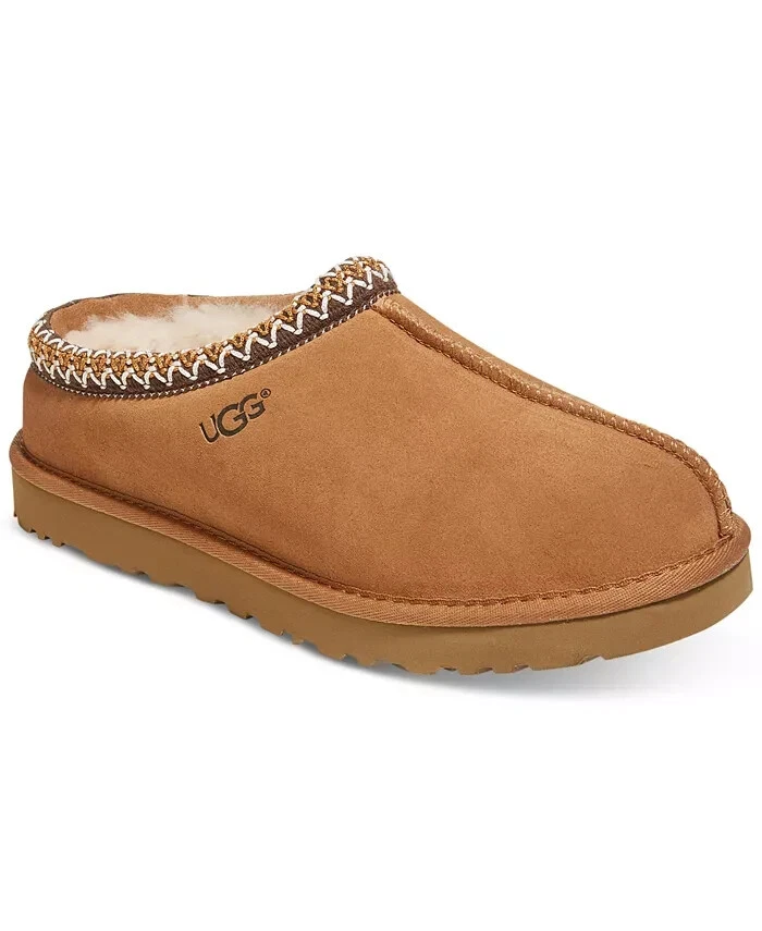 Pantofola UGG Tasman in pelle scamosciata 5950 castagno 100% autentica W6
