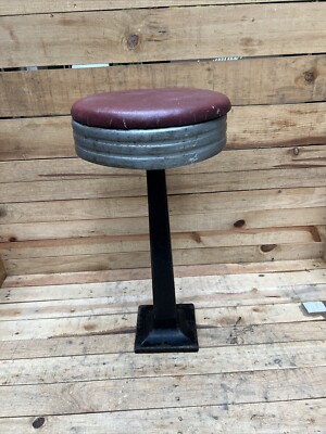 VINTAGE SODA FOUNTAIN BAR STOOL 1930'S/40'S SQUARE