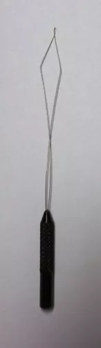 Hareline Dubbin' BLACK HANDLED BOBBIN THREADER  Fly Tying Tool #T8493