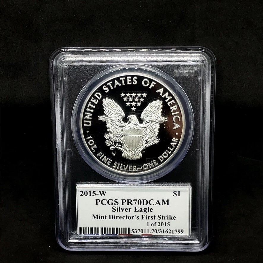 2015 W $1 American Silver Eagle  PCGS PR70DCAM First Strike Edmund Moy 1 0f 2015 - Image 3 of 4