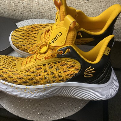 Under Armour Curry Flow 9 Steeltown Gold Yellow and Black Athletic Shoes US17 Under Armour Curry 9 Team  main image 4