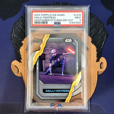 PSA 9 MINT 2023 Topps Star Wars ASAJJ VENTRESS LS18 Lightsaber