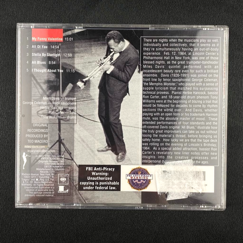 My Funny Valentine by Miles Davis (CD, Feb-2005, Sony Music Distribution (USA)) - Imagen 3 de 3
