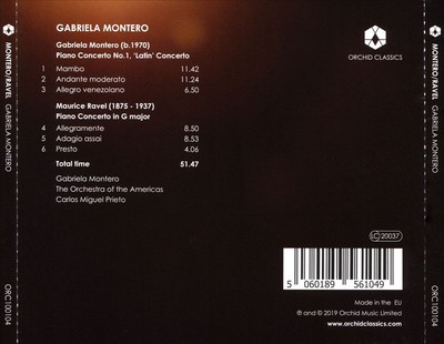 GABRIELA MONTERO MONTERO: PIANO CONCERTO NO. 1 'LATIN' CONCERTO; RAVEL: PIANO CO