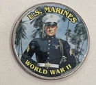 U.S. Marines World War II Colorized Commemorative Clad Kennedy Half Dollar