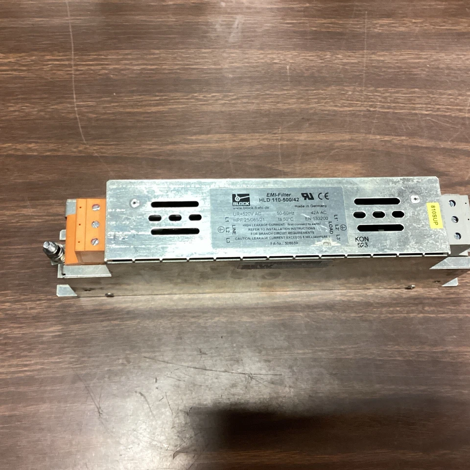 Bloque Filtro EMI Trifásico HLD 110-500/42 F14 Foto 3 de 3