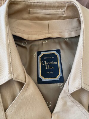 New Christian Dior Mens Gleneagles Tan Wool lining Belted Trench