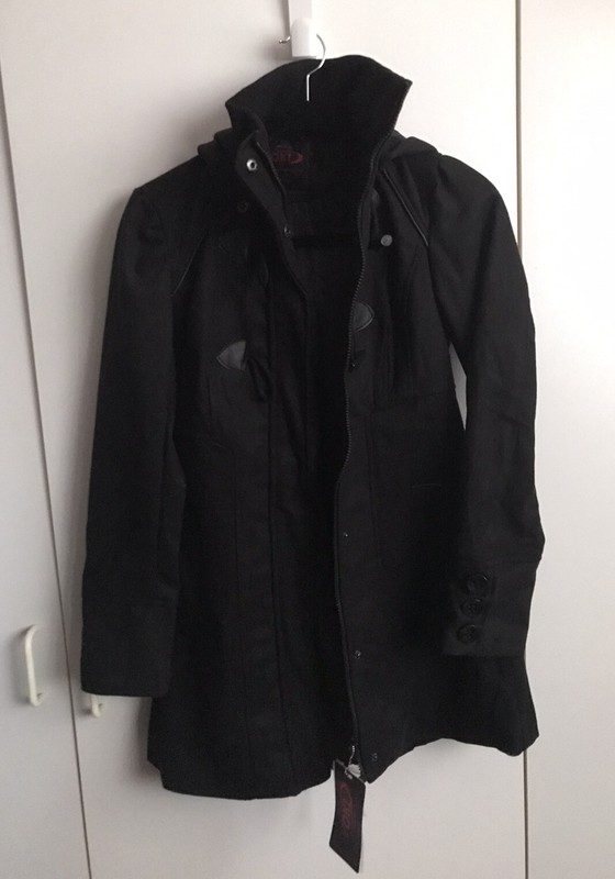 NEW New York Yoki Outerwear Collection Full Zip & Snap Coat SM Detachable Hood