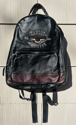 Vintage Harley Davidson 95th Anniversary Leather Backpack/Super