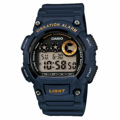 Casio Standard Vibration Alarm Mens Digital Watch Casual Grey W 