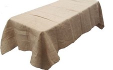 5-30 Rectangular Packs 60" 126" Burlap Tablecloths Seamless 100 Natural Jute